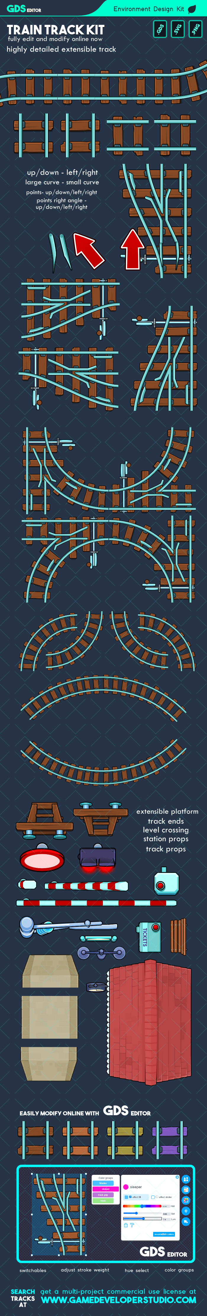 top down rail track mega pack