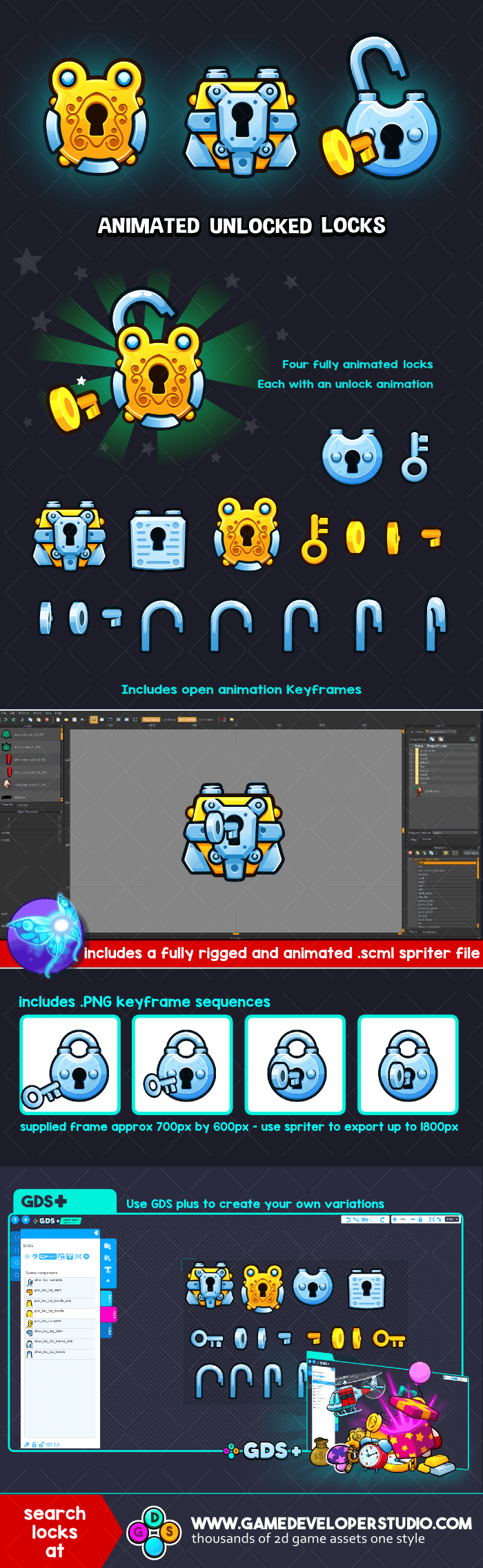 Unlocking lock animation