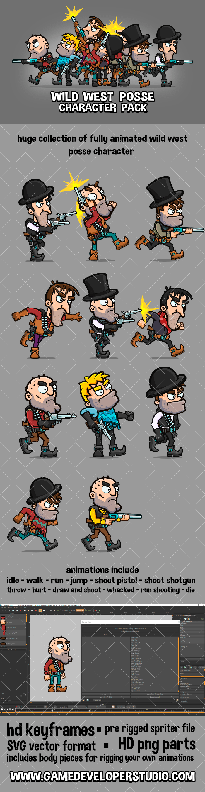 Wild west enemy posse