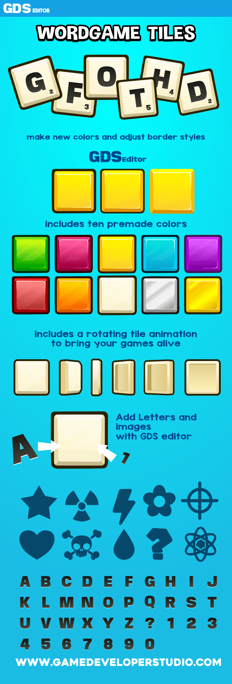 word game tiles game assets